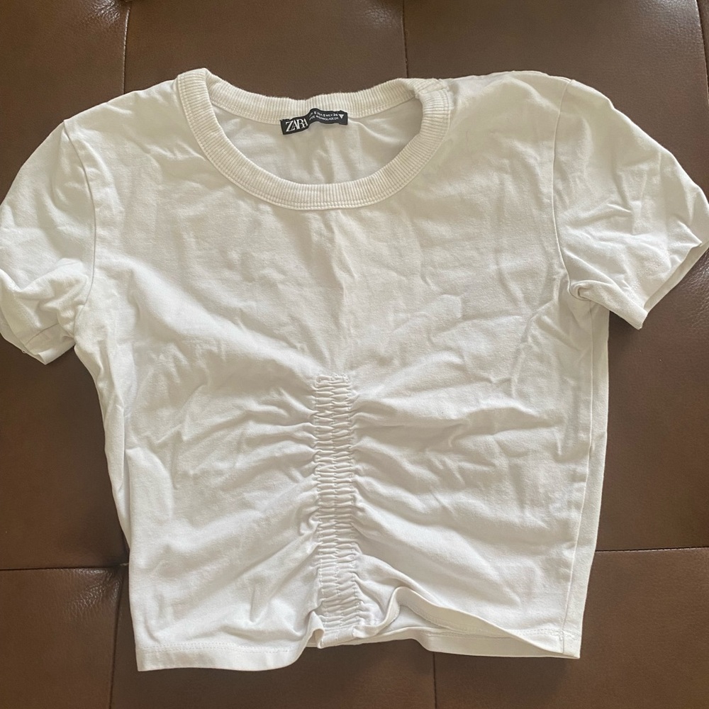Zara ruched crop top